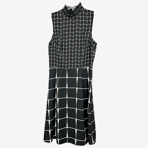 Who What Wear Black White geo print sleeveless dress XS - Picture 1 of 9
